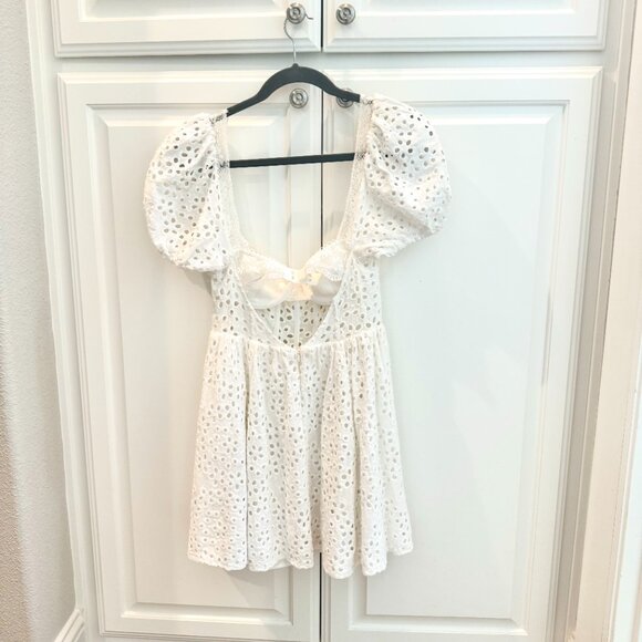 For Love & Lemons Becca Mini Dress in White - Picture 6 of 8